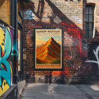 Rainbow Mountains ChinaS Geological Poster