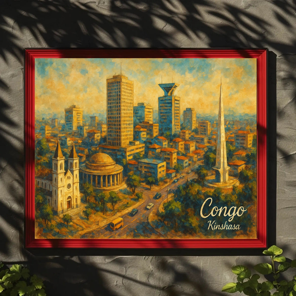 Kinshasa Cityscape Poster