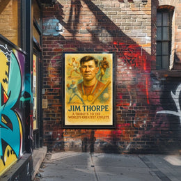 Jim Thorpe Legendary Athlete Tribute Poster