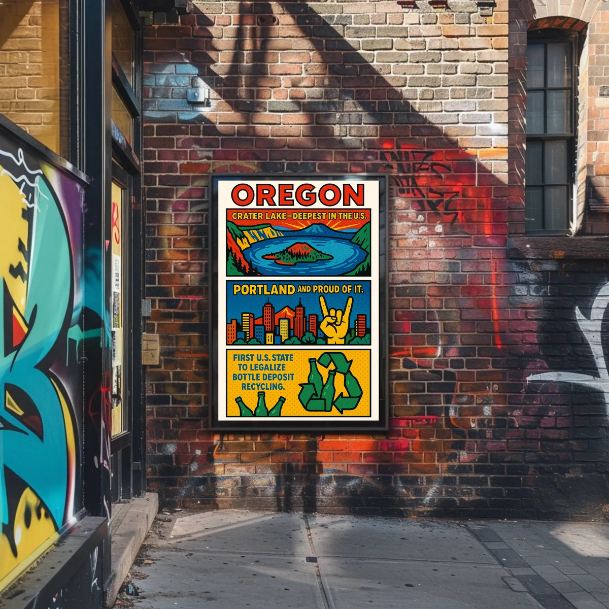 Oregon Pioneering Bottle Deposit Poster