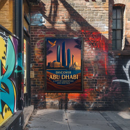Abu Dhabi Poster Discover Cityscape Home Decor Enthusiasts