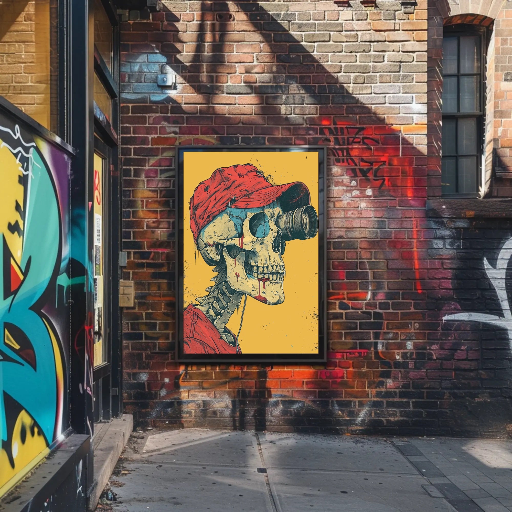 Skull with Lens Poster for Unique Wall Art Decor PosterGoat