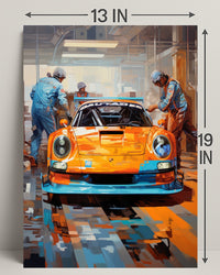 Racing Pit Stop Poster PosterGoat