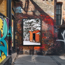 Winter Cabin Retreat Poster