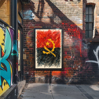 Angolan Flag Art Poster