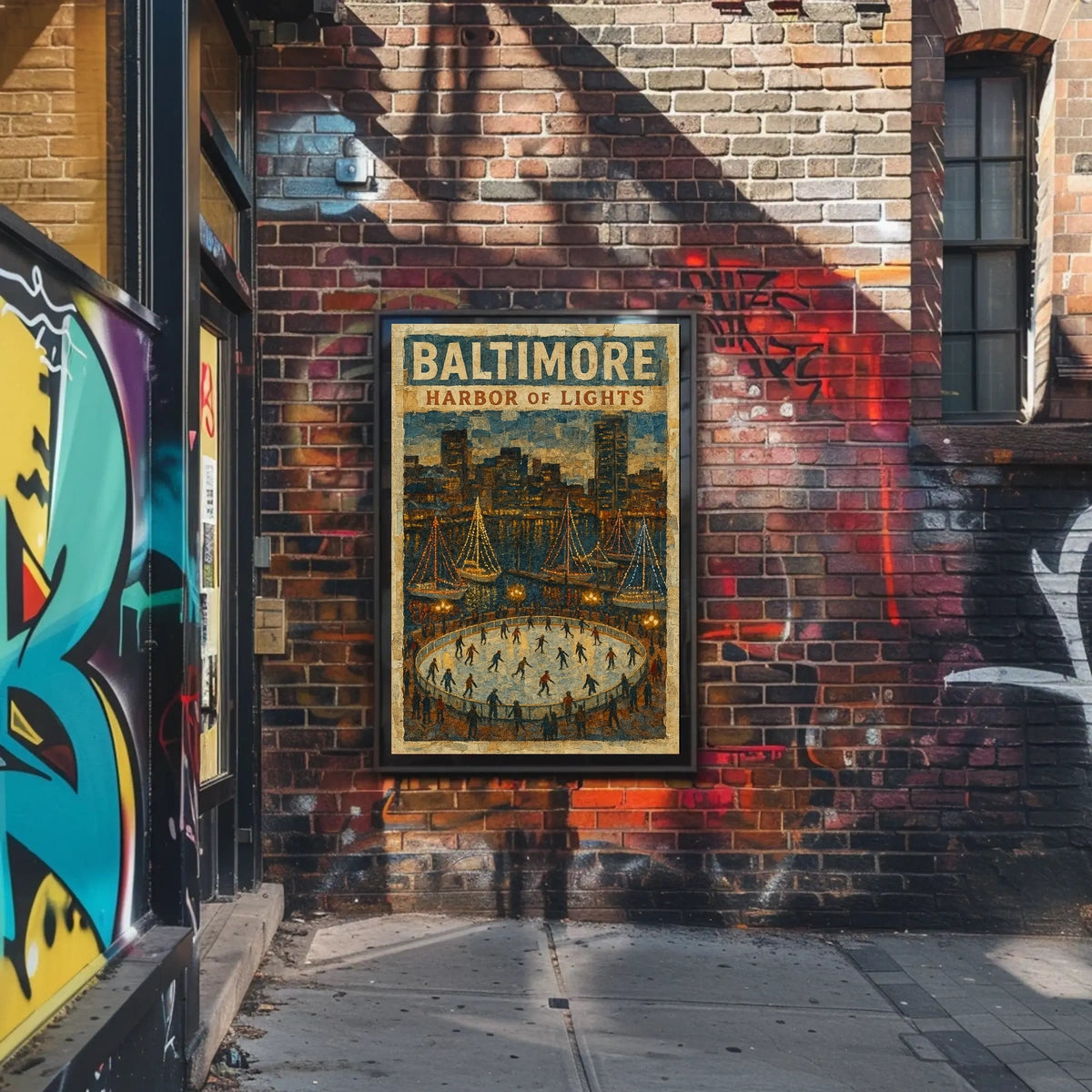 Baltimore Harbor Of Lights Poster