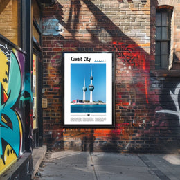 Kuwait City's Vibrant Urban Oasis Art Poster PosterGoat