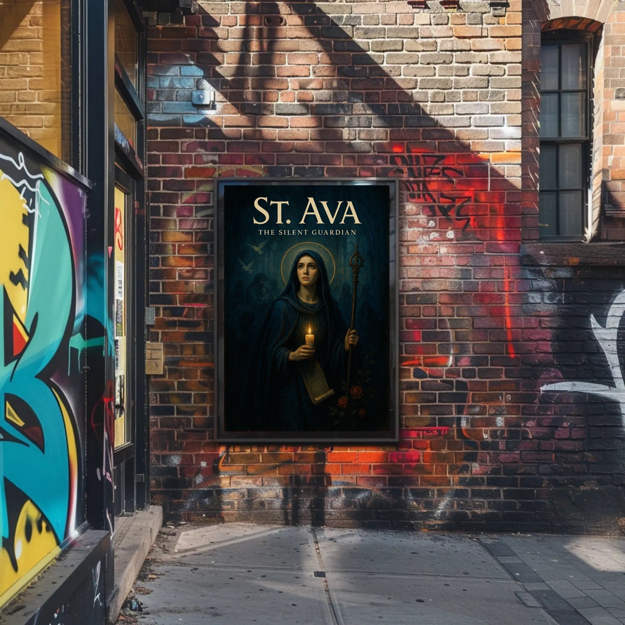 St. Ava Silent Guardian Poster Vintage Wall Art