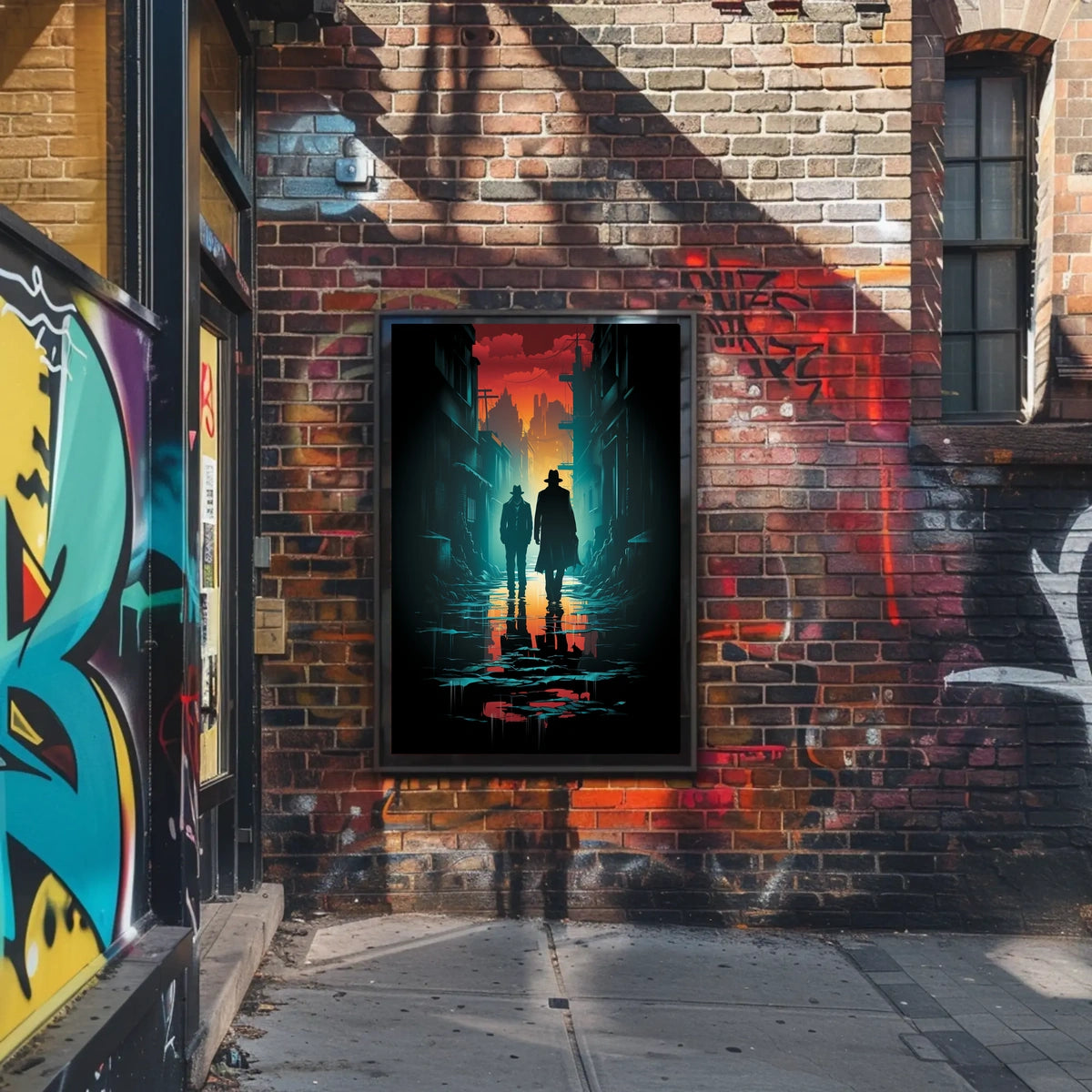 Shadowy Streets At Dusk Poster