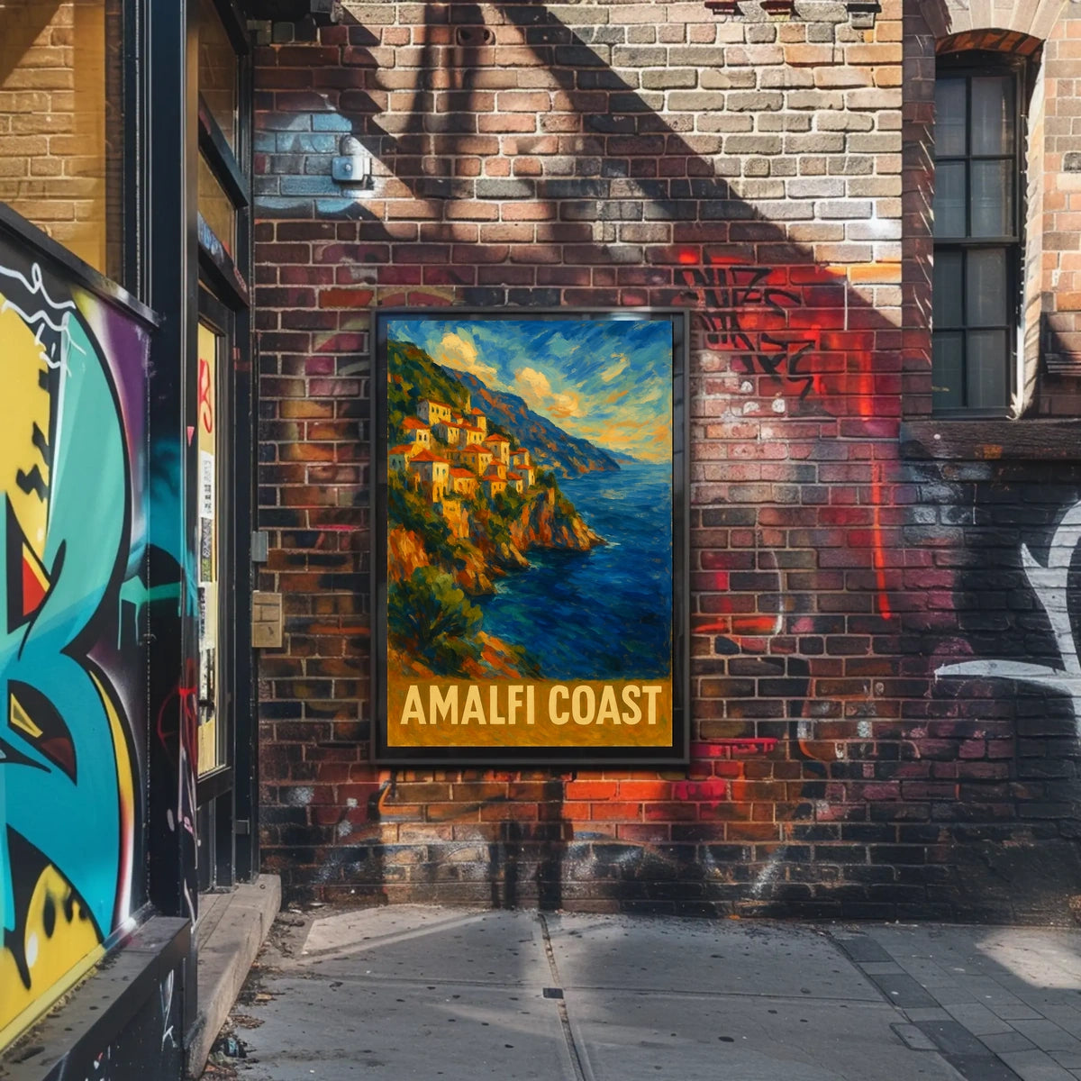 Amalfi Coast Poster Wall Art For Coastal Home Decor