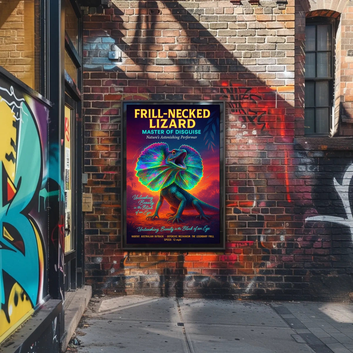 Frill-Necked Lizard Master of Disguise Poster