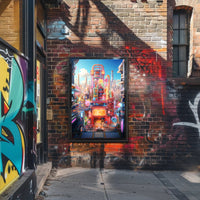 Neon Cityscape Poster