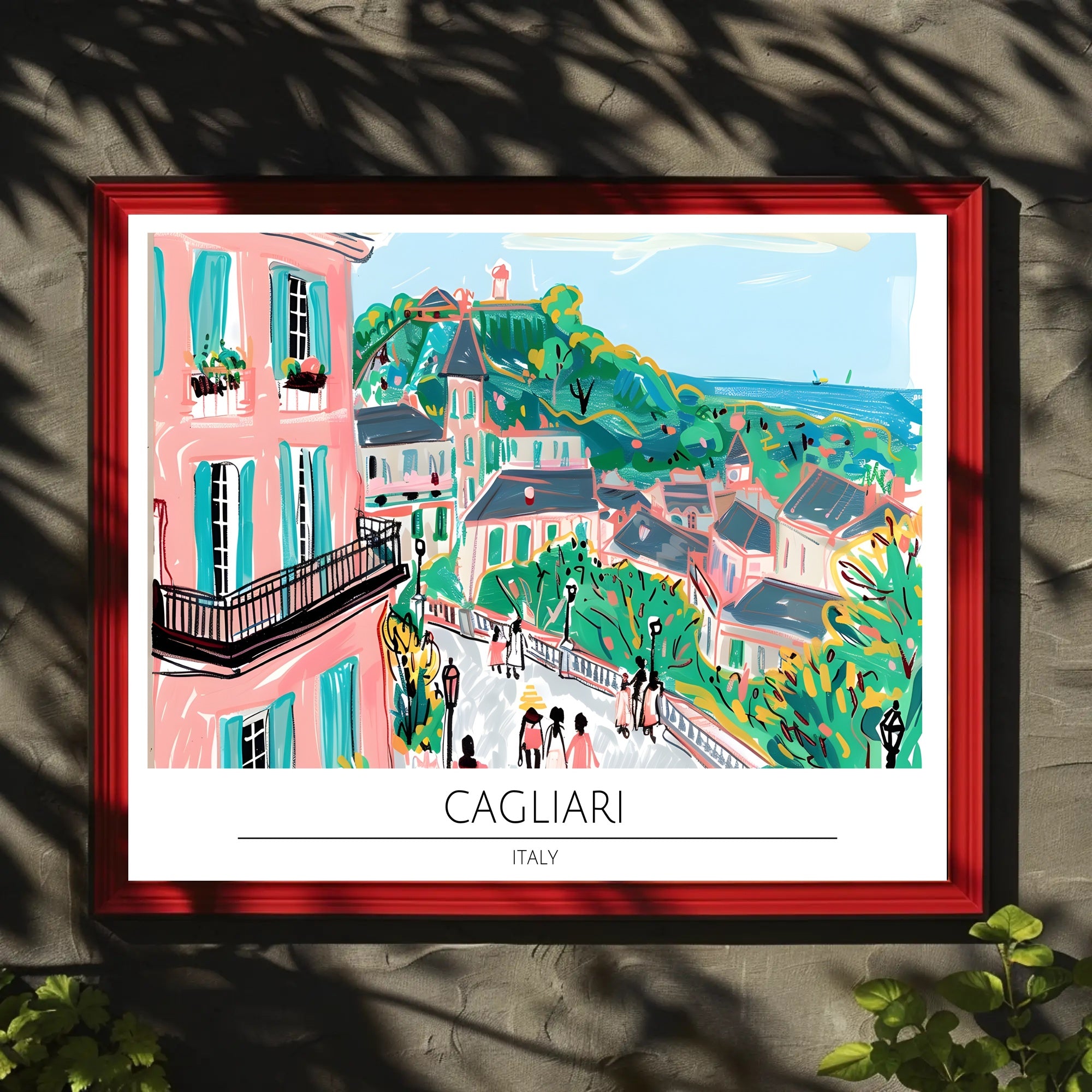 Vibrant Cagliari Poster PosterGoat