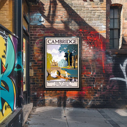 Cambridge Scenic Vintage Travel Poster PosterGoat