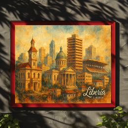 Liberia Cityscape Poster