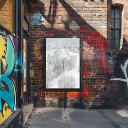 Serene Winter Wonderland Photorealistic National Park Poster