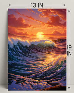 Sunset Waves Poster PosterGoat