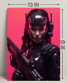 Cybernetic Warrior Poster PosterGoat
