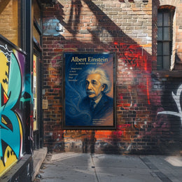 Albert Einstein Inspirational Art Poster for Creativity