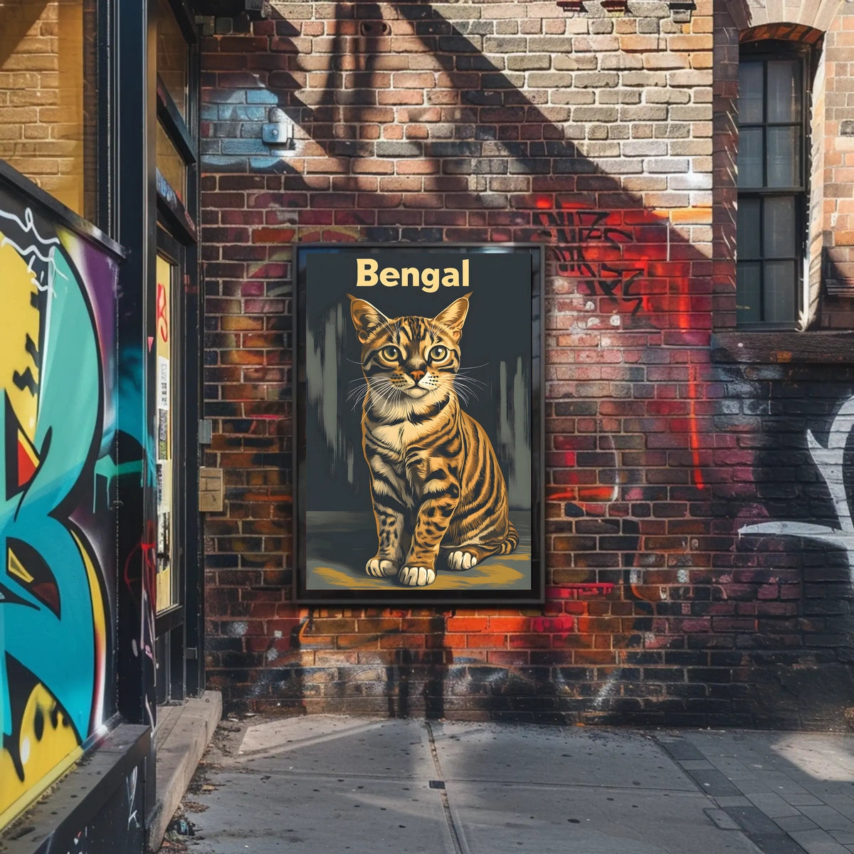 Bengal Cat Poster Digital Painting Artwork For Home Poster
