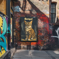 Bengal Cat Poster Digital Painting Artwork For Home Poster