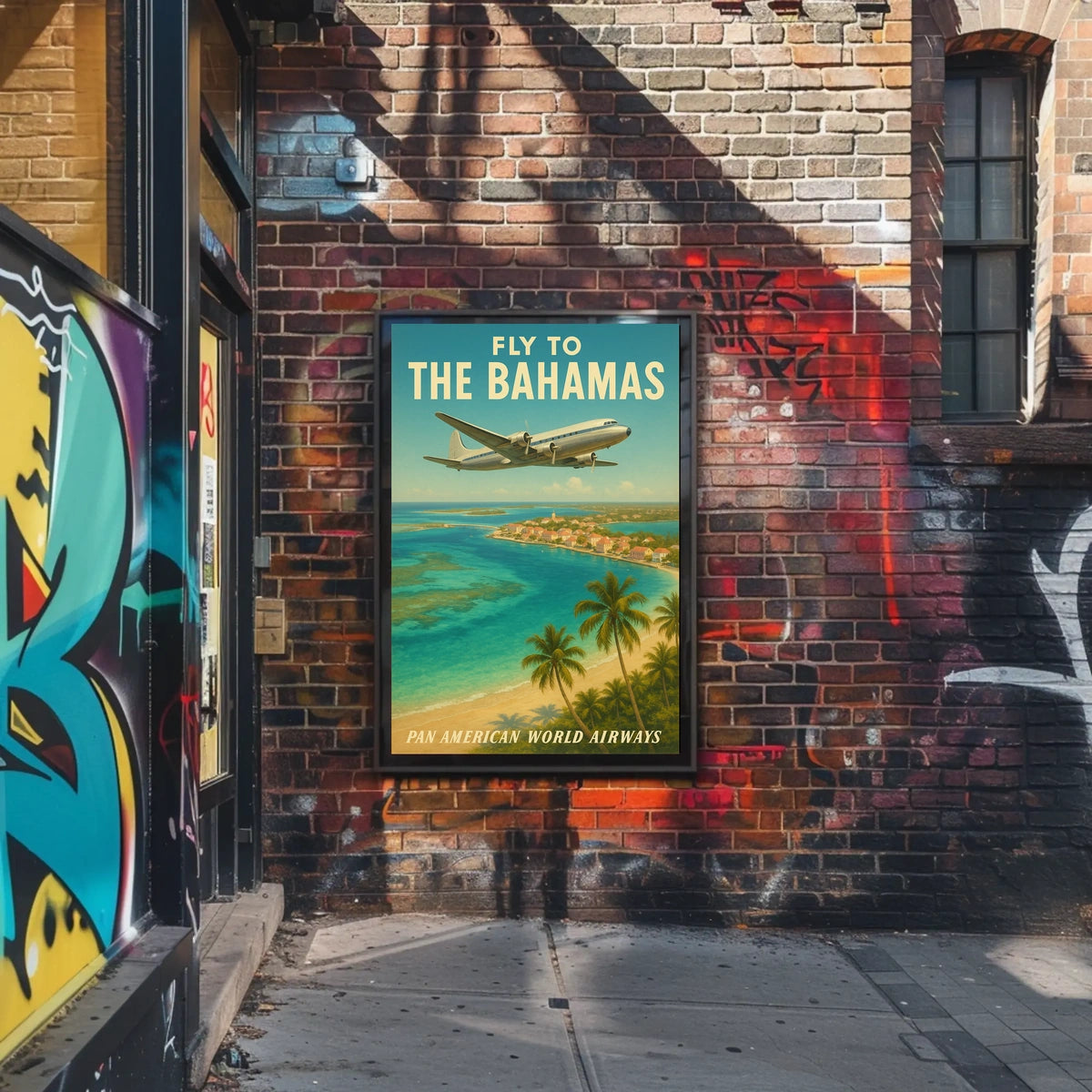 Fly to the Bahamas with Pan American World Airways Poster