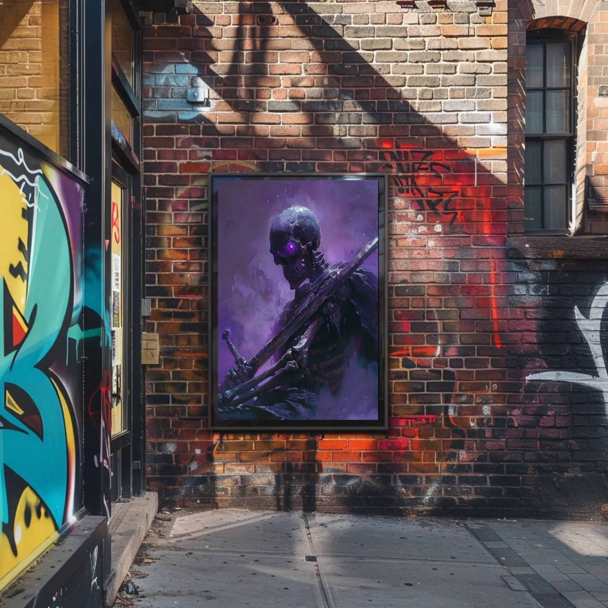 Skeleton Warrior Art: Dark Fantasy or Mythology Poster PosterGoat