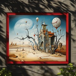 Surrealistic Timepiece Desert Art Print - Abstract or Artistic Poster