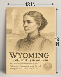 Wyoming Trailblazer of Rights and Nature Poster PosterGoat
