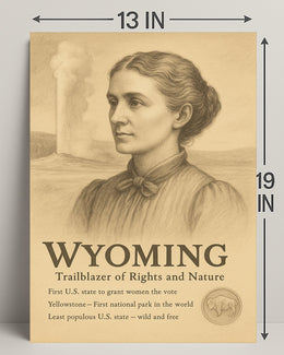 Wyoming Trailblazer of Rights and Nature Poster PosterGoat