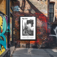 New York City Black And White Taxi Poster Modern Wall Art