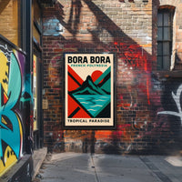 Bora Bora Tropical Paradise Vintage Travel Poster PosterGoat