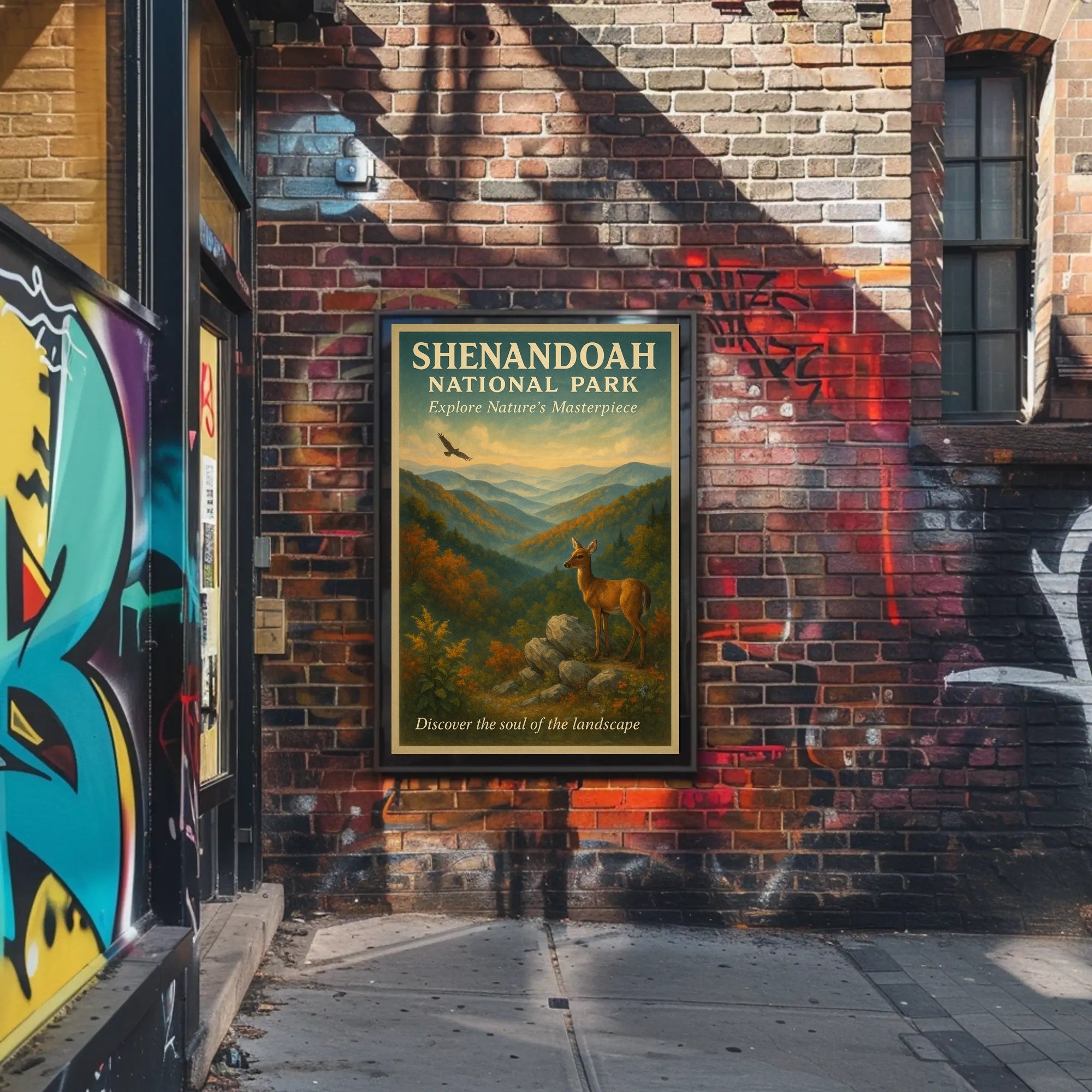 Shenandoah National Park Vintage Landscape National Park Poster