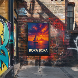 Bora Bora Sunset Poster