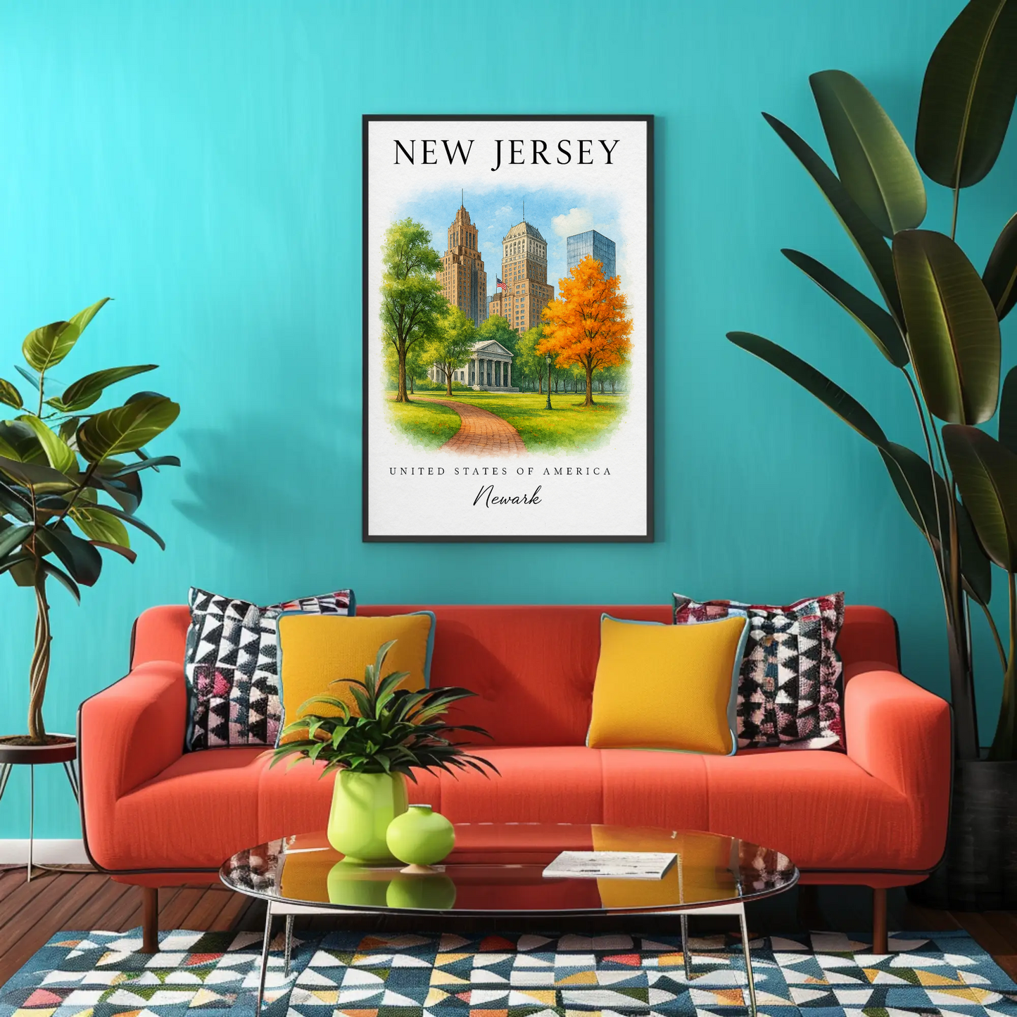 New Jersey, Newark Signature Series Vintage Travel Poster