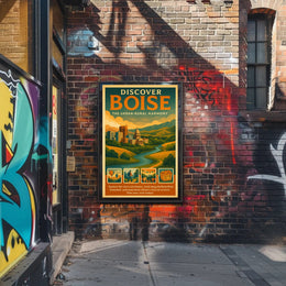 Boise Harmony: Urban and Rural Travel Poster PosterGoat