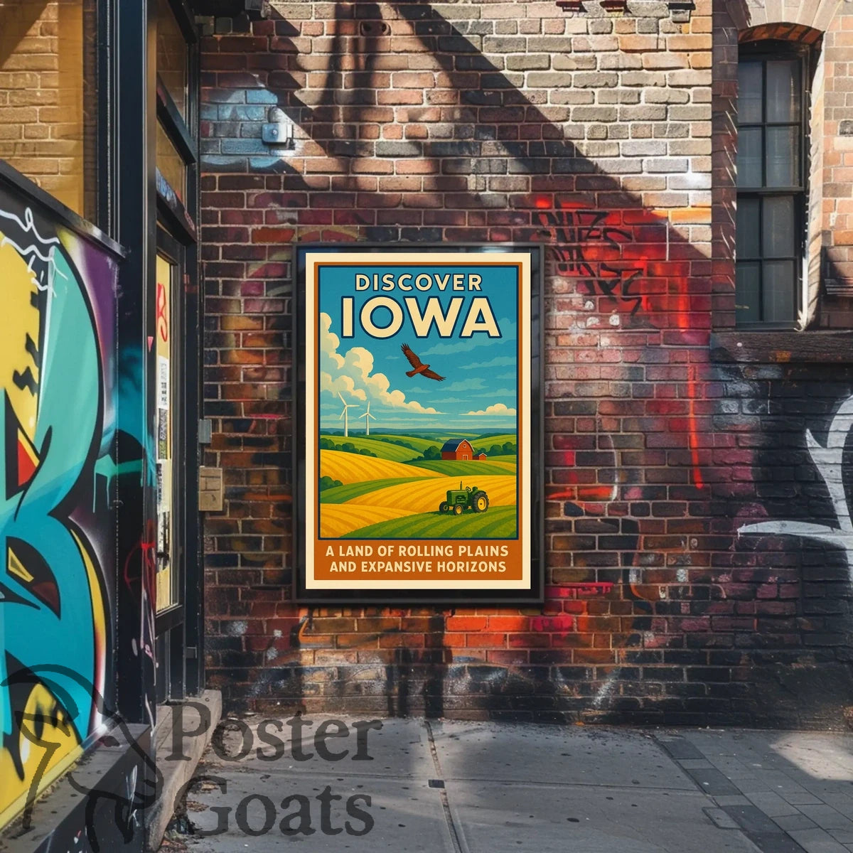 Discover Iowa's Tranquil Beauty: Vintage Travel Poster