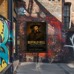 Buffalo Bill Vintage Art Poster: Cultural or Heritage Poster