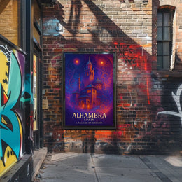 Alhambra Enchantment: Vintage Dreamscape Art Poster