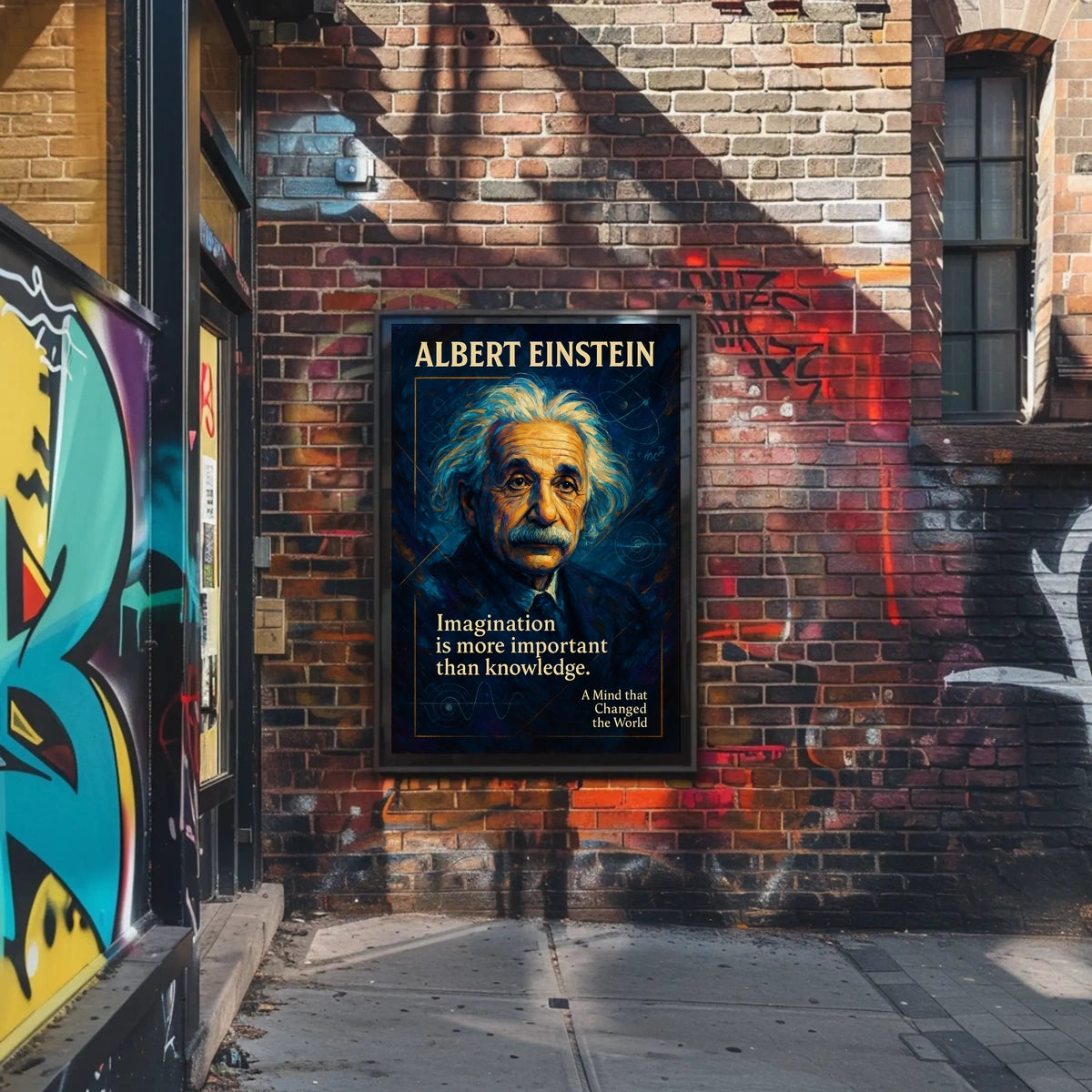 Albert Einstein Inspirational Quote Art Poster