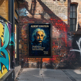 Albert Einstein Inspirational Quote Art Poster