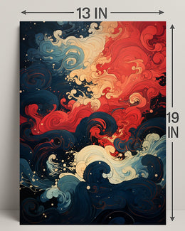 Abstract Waves Of Color Abstract Poster