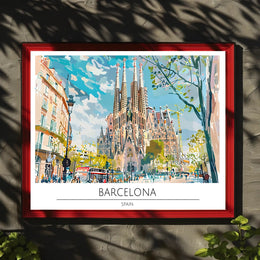 Vibrant Barcelona Poster