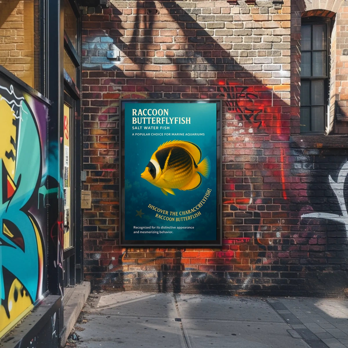 Raccoon Butterflyfish A Marine Aquarium Favorite Poster