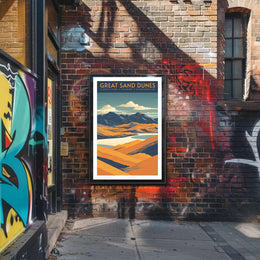 Great Sand Dunes National Park Scenic Poster Print