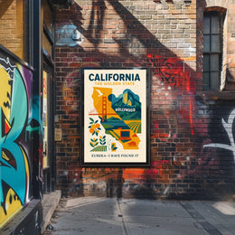 California Icons and Industry: Vintage Travel Poster