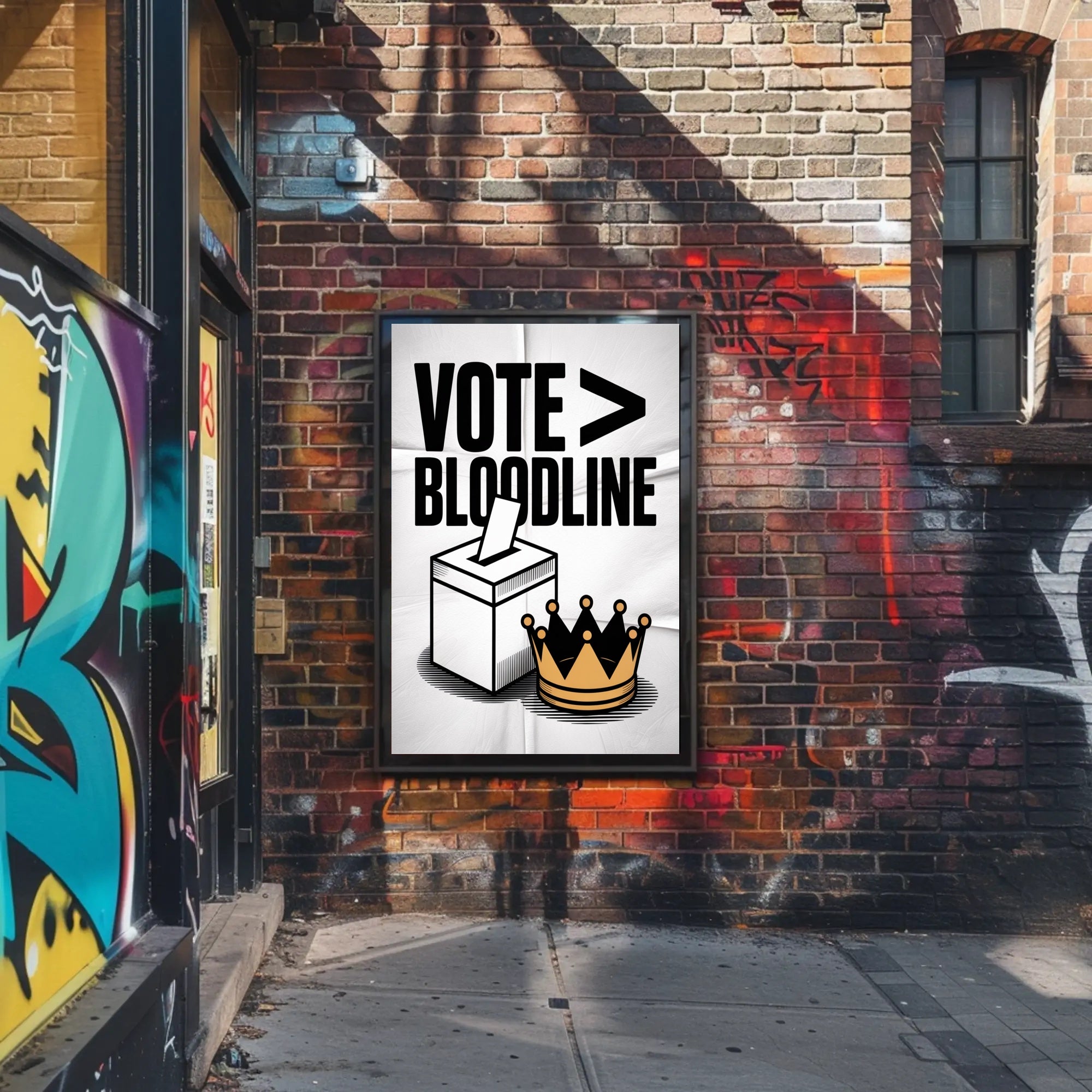 Democracy Versus Monarchy Political or Propaganda Poster