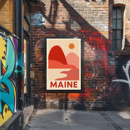 Maine Landscape Art Poster