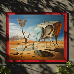 Surreal Dreamscape in a Desert Artistic Poster