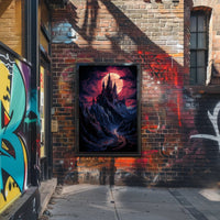 Enchanted Castle Under A Blood Moon Poster